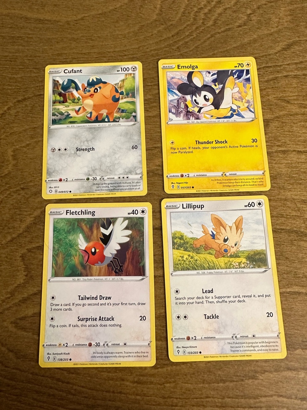Lot of 4 Cute Pokemon Cards NM